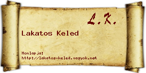 Lakatos Keled névjegykártya